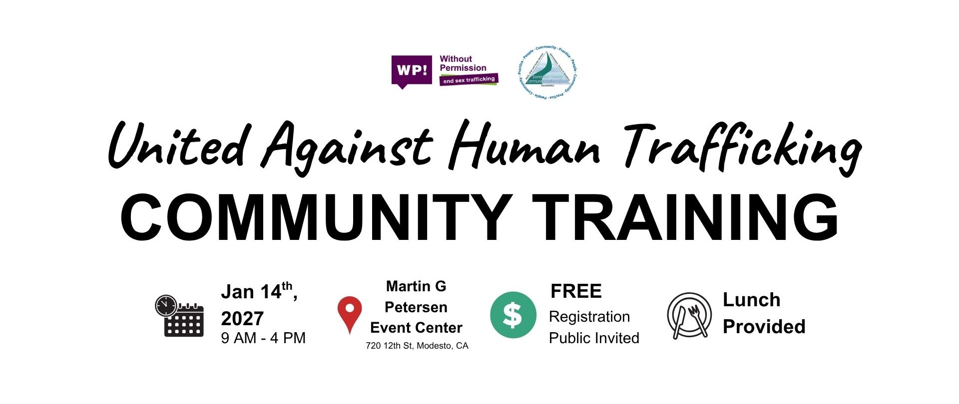 United Against Human Trafficking Community Training January 14th, 2027
